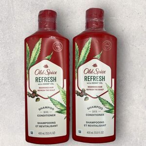 2 x Old Spice REFRESH w/ Hemp Oil 2-in-1 Shampoo & Conditioner 13.5fl oz EA